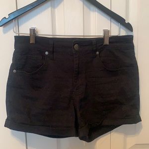 Black Denim Shorts